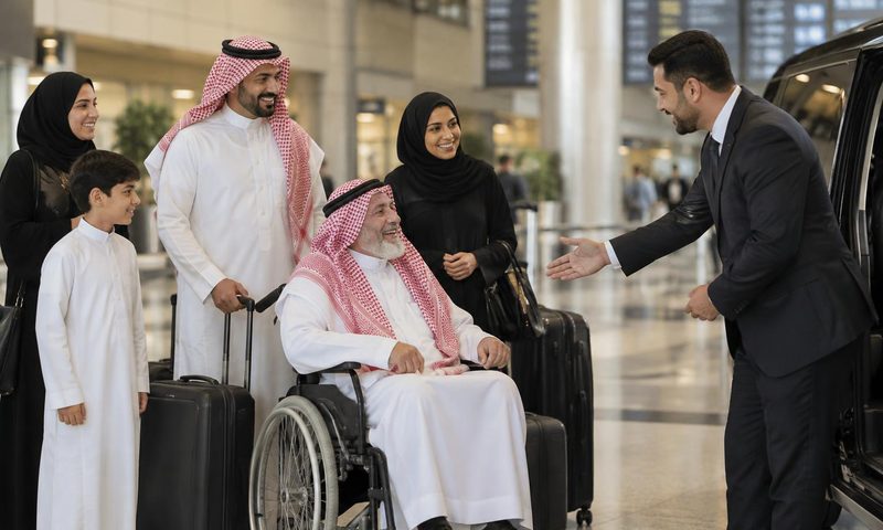 استقبال المرضى بالمطار